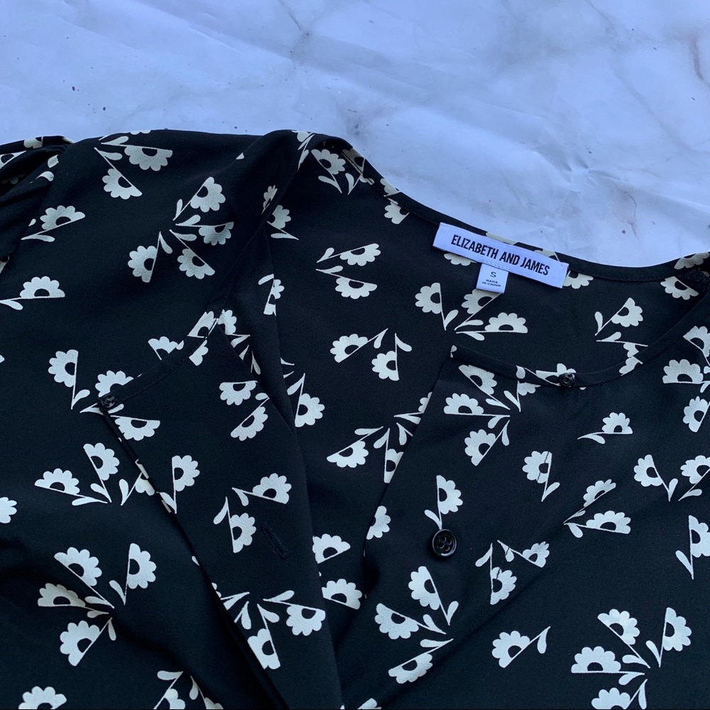 elizabeth and james celine floral silk top